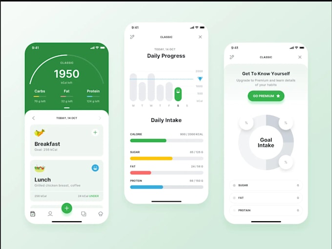 build feature rich nutrition tracker app, diet app, calorie tracker app