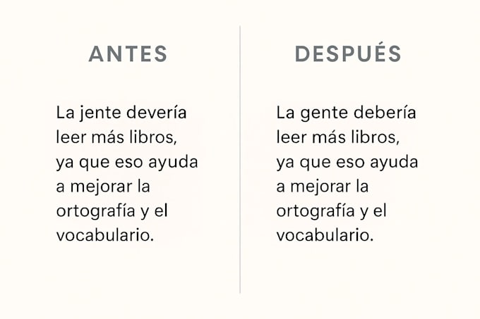 correct the spelling and grammar of your spanish texts