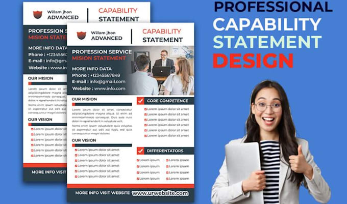 design a professional and creative capability statement