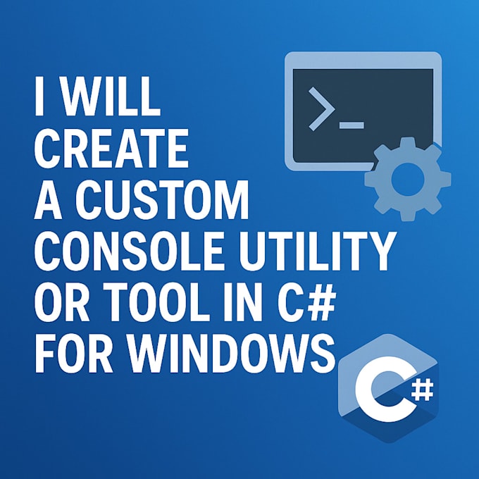Create a custom console utility or tool in c sharp for windows by ...