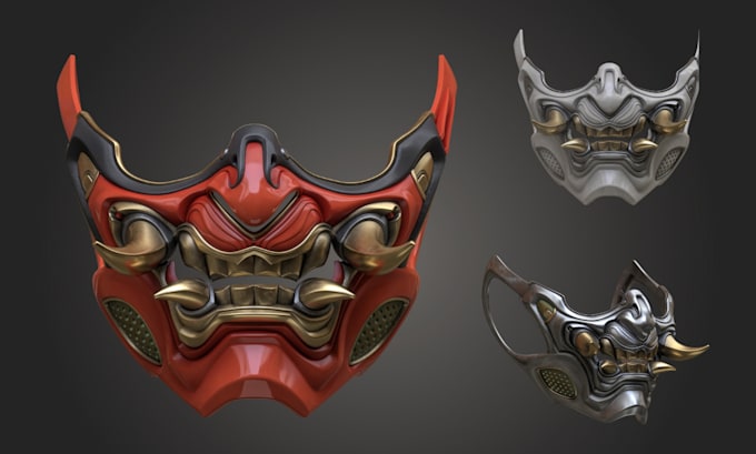 create 3d cosplay helmet  3d cosplay mask 3d cosplay model 3d sword for print