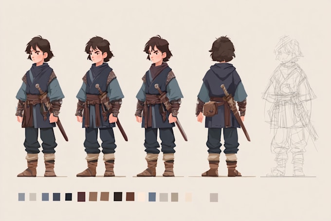 do 2d game character design and animation