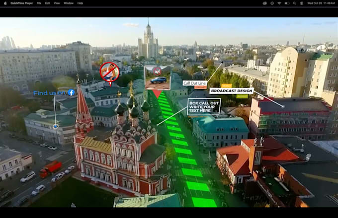 do real estate drone promo video with 3d camera tracking and map animation