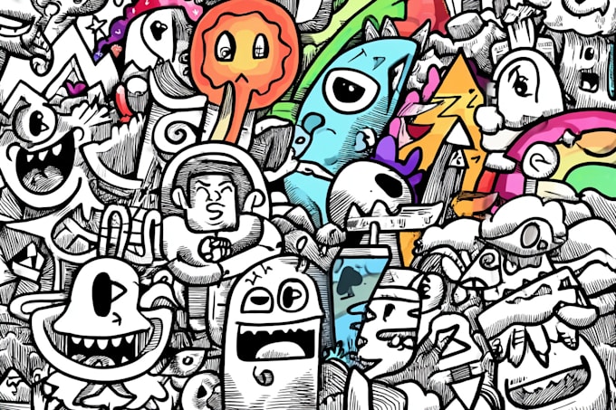 create a doodle illustration art