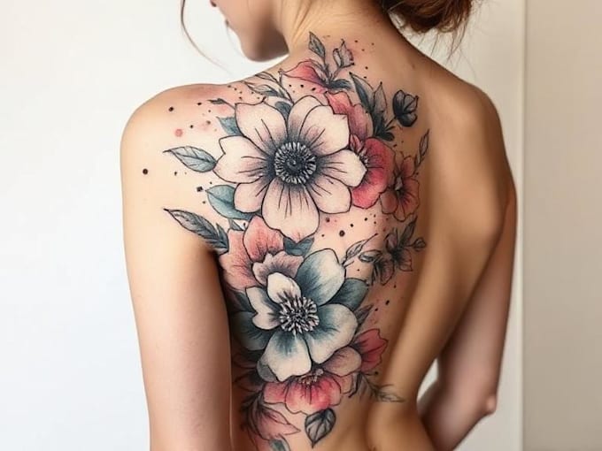 create a watercolor tattoo design