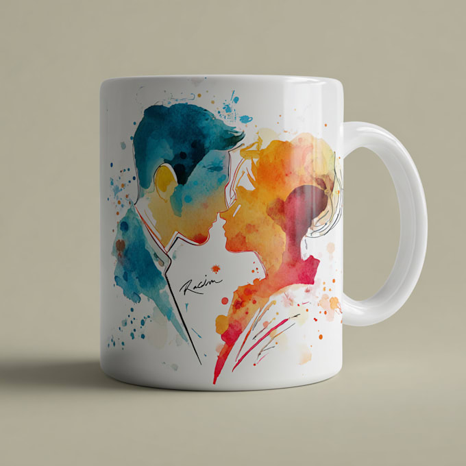 make a coffee mug design for merch
