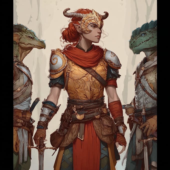 Draw a fantasy dnd character art for you by Estieick | Fiverr
