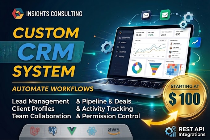 build custom CRM software or upgrade your laravel web application