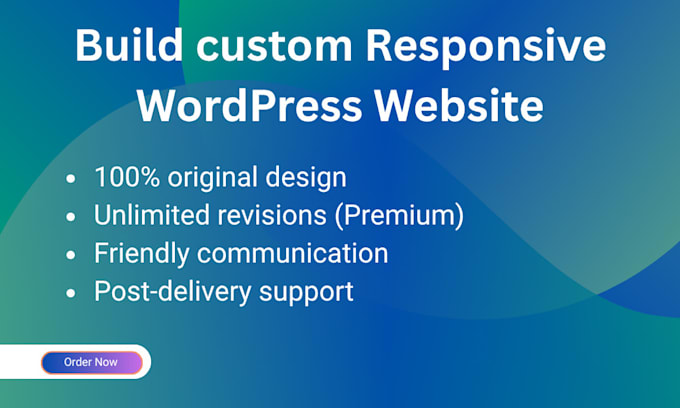 create a fully responsive custom wordpress website