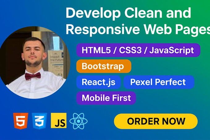 develop clean and responsive web pages