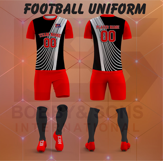 design any custom sportswear uniform texture with 3d,2d mockup