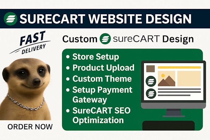 setup surecart 3dcart ecommerce website design redesign list products SEO setup