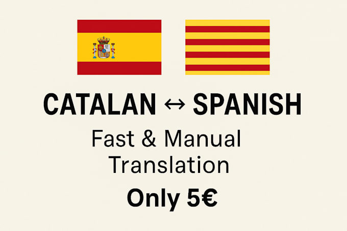 translate from spanish to catalan or vice versa, fast and cheap