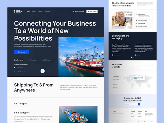 design a professional nmet, medical transport , therapy website