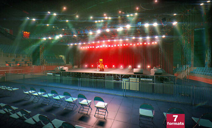 design high quality 3d event space, wedding venue, event center, stage design