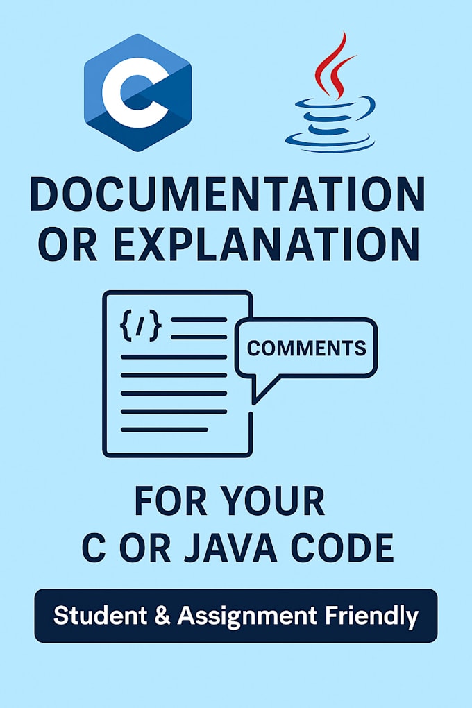 write documentation or explanation for your c or java code