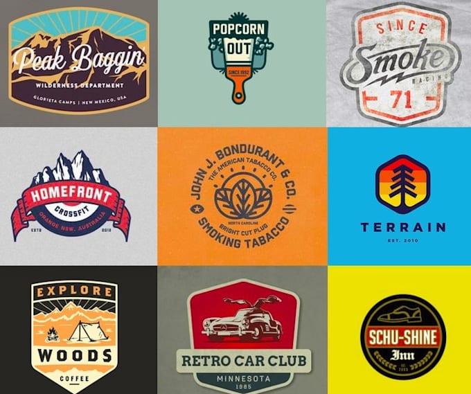 create a hand drawn, retro, badge, hipster vintage logo design