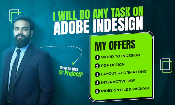 do any task on adobe indesign