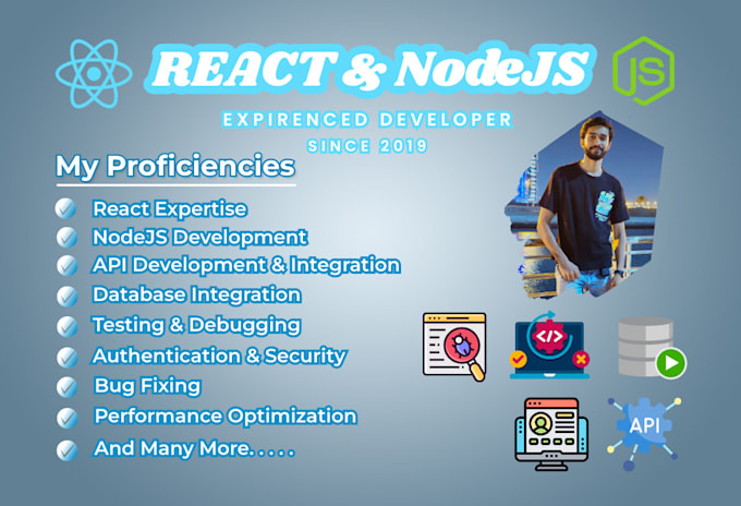 develop and fix react and nodejs applications