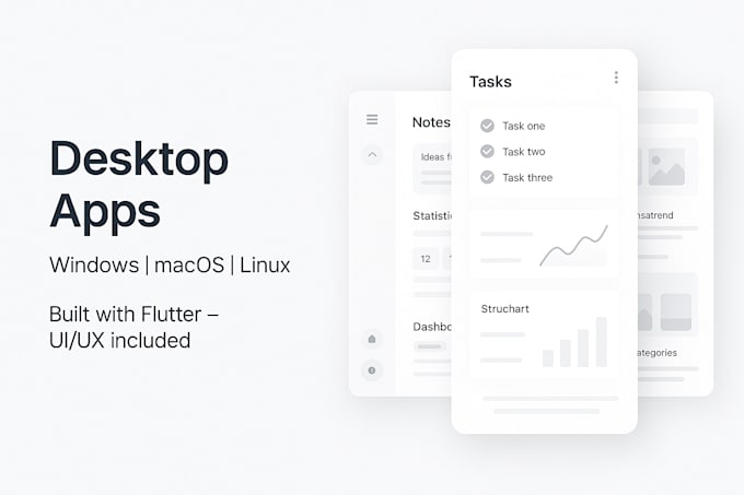 develop a desktop app incluing windows, mac or linus