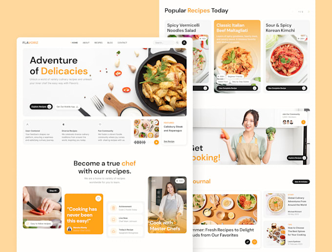 Create a automated recipe website, food blogging website, vegan recipe ...