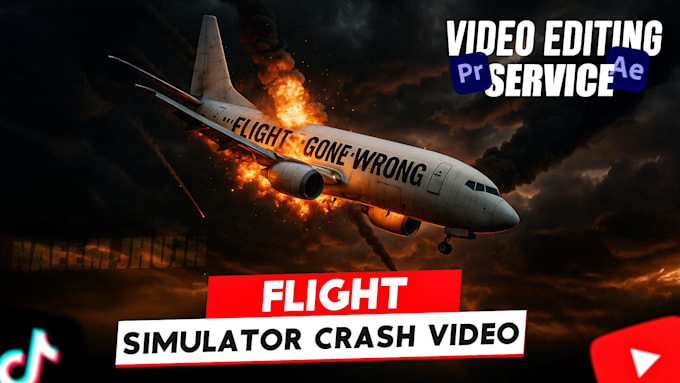 create realistic plane crash flight simulator video