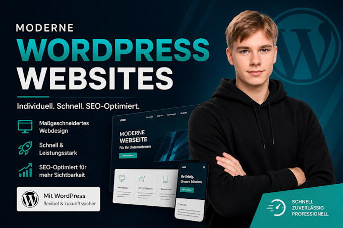 build a modern responsive wordpress website or landing page
