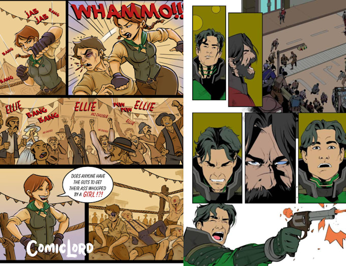 create professional comic book illustration or cover art for you