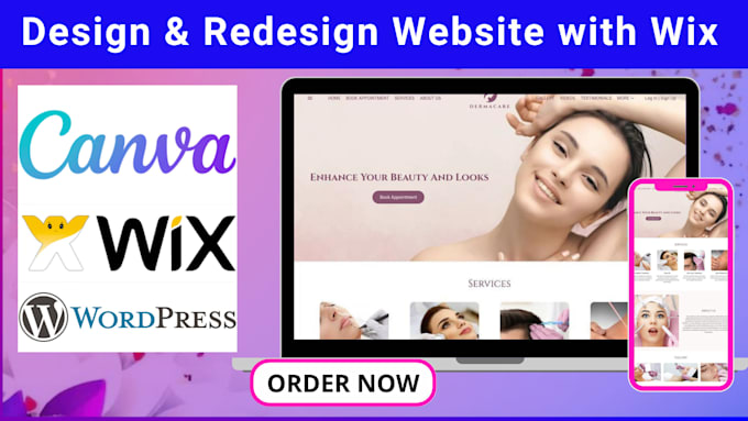 create amazing and beautiful websites using canva wix wordpress figma