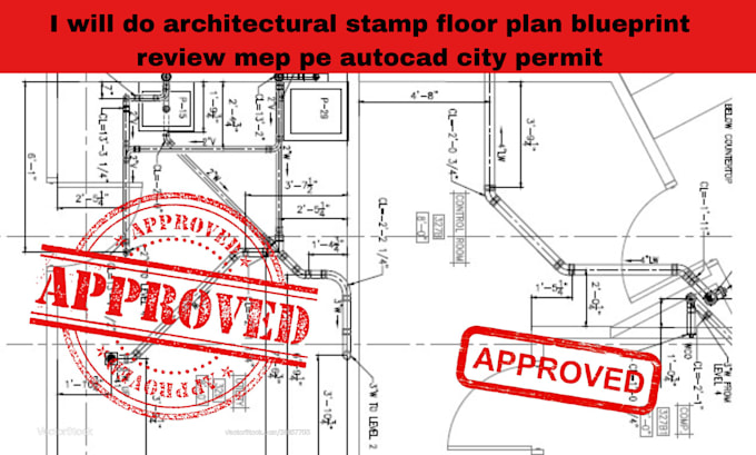 do architectural stamp floor plan blueprint review mep pe autocad city permit