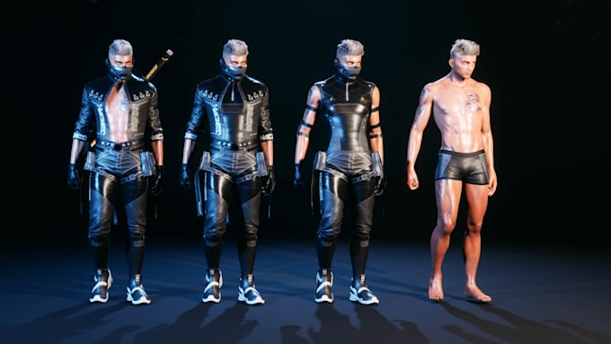 Custom 3d character model, real texture, 3d rigging for unreal, unity ...