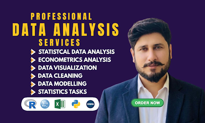 perform statistical and econometrics data analysis with spss, rstudio, or python