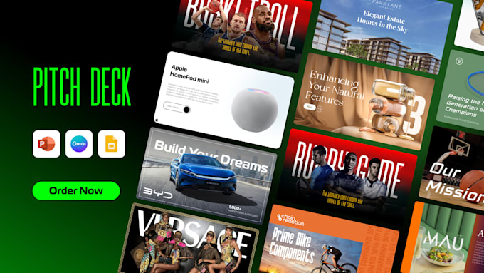 design or redesign pitch deck, powerpoint and canva presentations