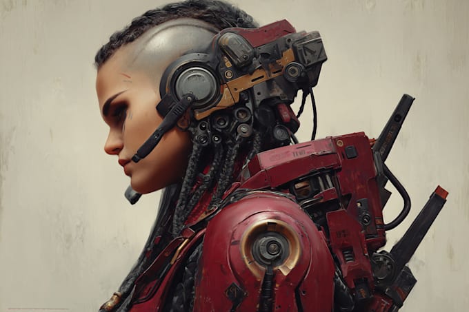 design stunning sci fi portrait art
