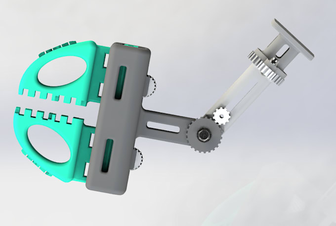 design a drone compatible robotic arm in solidworks