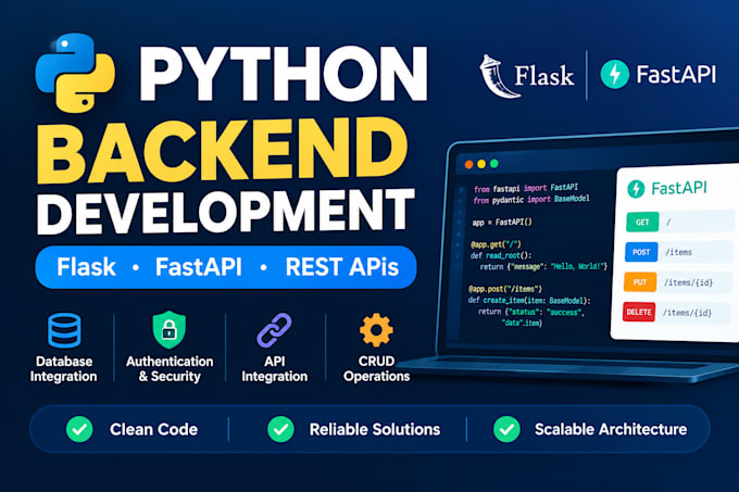 build a python flask or fastapi backend API