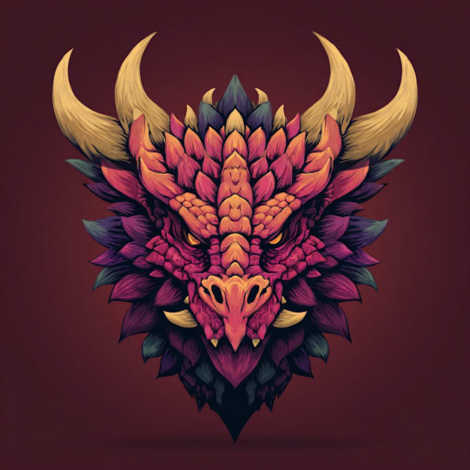 design mythical beasts, monsters, fantasy logo or illustrations