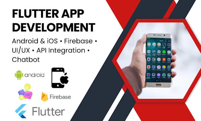 Build flutter app for android and ios with ui ux, firebase, api, and ...