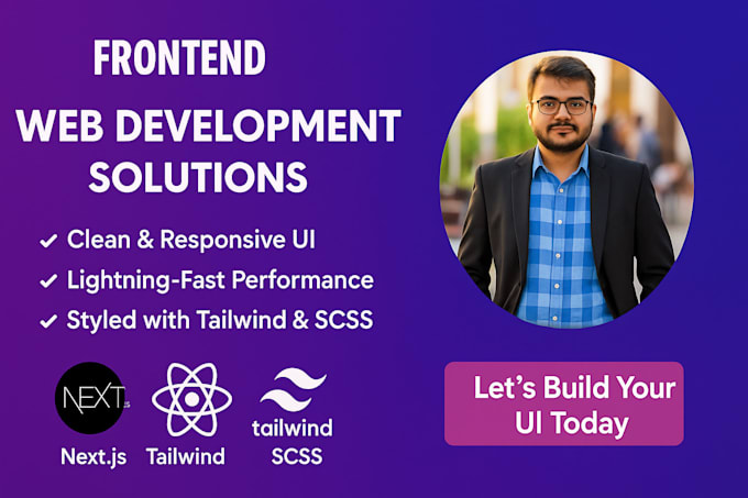 build responsive frontend using nextjs react tailwind scss