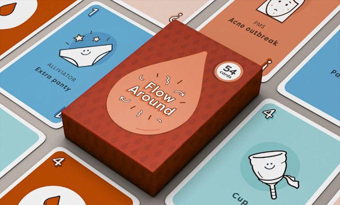 design 54 full card deck with tuck box for playing card game, board game
