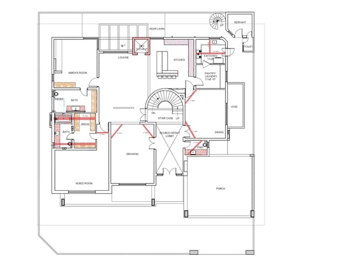Create stunning 2d layout architectural presentation plans by ...