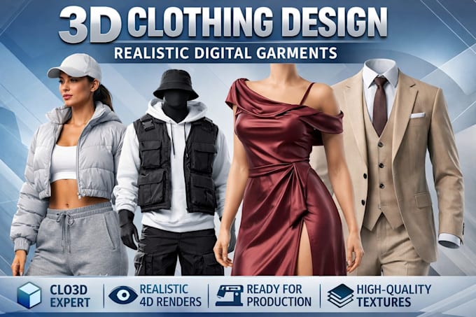 design professional 3d clothing and realistic digital garments in clo3d