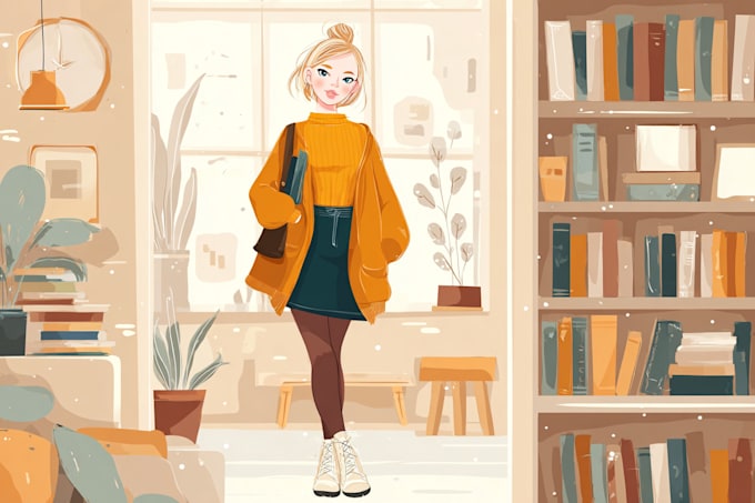 create a unique custom vector character illustration