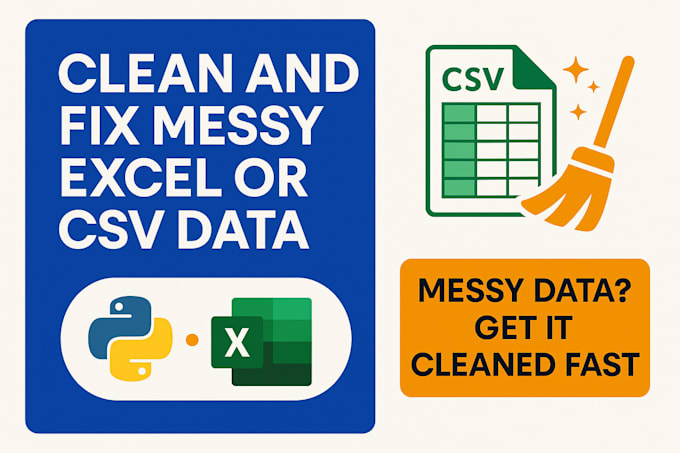 clean and fix messy excel or CSV data using python fast