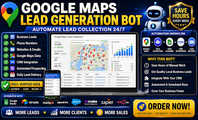build a google maps scraper bot for business leads