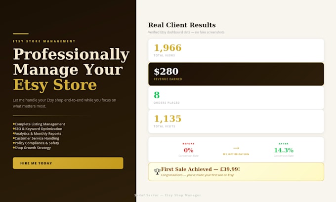 professionally manage your etsy store to boost sales