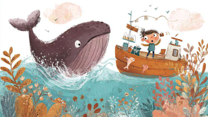 llustrate your children book with whimsy heart and detail