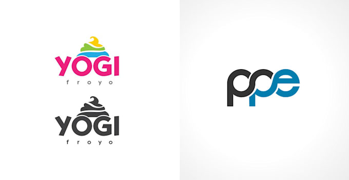 do text based minimalist word mark and letter mark logo