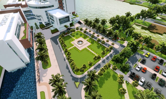 Design 2d site plan, 3d landscape rendering, farm, backyard, rv, resort ...