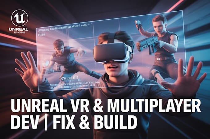 create, optimize, and fix your unreal engine game with VR and multiplayer